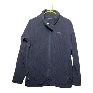 Women’s Patagonia Diamond Capra Fleece jacket in navy, size large